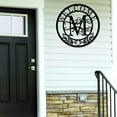 thumbnail image 4 of Metal Monogrammed Initial Welcome Sign, Metal Letter Wall Art Decor, Name Sign for Home Porch Front Door Outdoor (M), 4 of 12