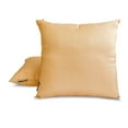 thumbnail image 3 of The HomeCentric Plain Pillow Covers Beige Pack of 2, 20"x20" (50x50 cm) Throw Pillow Cover, Art Silk Plain, Solid Throw Pillowcase For Couch, Solid Pattern Modern Style - Beige Luxury, 3 of 5