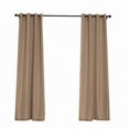 thumbnail image 6 of BalsaCircle 2 Taupe 52x108" Faux Linen Sheer Curtains Chrome Grommets Window Treatment Decorations Party, 6 of 8