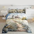 thumbnail image 2 of Manfei Vintage Floral Flower Queen Comforter Set, Countryside Bedding Sets, Western Lodge Cabin Reversible Bedding Comforter Set, Lightweight Room Decor, 3-Piece, 2 of 8