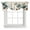 Beige Teal, variant on Tie Up Valances for Windows, Teal Tulip Butterfly Adjustable Valance Curtains Window Treatment for Living Room, Turquoise Floral Farmhouse Beige Rod Pocket Kitchen Curtains & Drapes 60x18 Inch