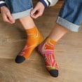 thumbnail image 3 of Pofeuu Orange Flower Psychedelic Print 30cm Socks, Adult Running Hiking Socks for Youth and Adult, 3 of 7