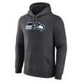 thumbnail image 2 of Men's Charcoal Seattle Seahawks Primary Team Logo Fitted Pullover Hoodie, 2 of 3