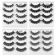 thumbnail image 6 of 4 Pairs Reusable Faux Mink Lashes Looks Like Eyelash Extension D Curl Russian Strip Lashes Fake Eyelashes False Eyelashes 4007, 6 of 8