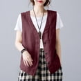 thumbnail image 3 of Fshinging Basic Cute Women Tank Top Solid Vest Loose Sleeveless V Neck Casual Vintage Outfits 2026 Red M, 3 of 6