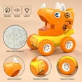 thumbnail image 6 of Baby Dinosaur Toy Cars for 1 2 3 Year Old Toddlers, 3-Pack Press and Go Dino Trucks for Kids Infants, 6 of 6