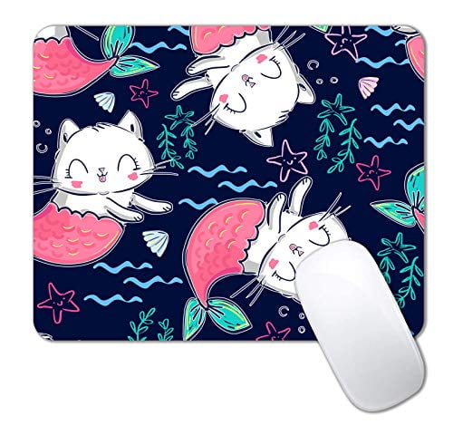PC Laptop Mermaid Girl Illustration Computer Unique Pattern Optical Mice Mobile Wireless Mouse 2.4G Portable for Notebook