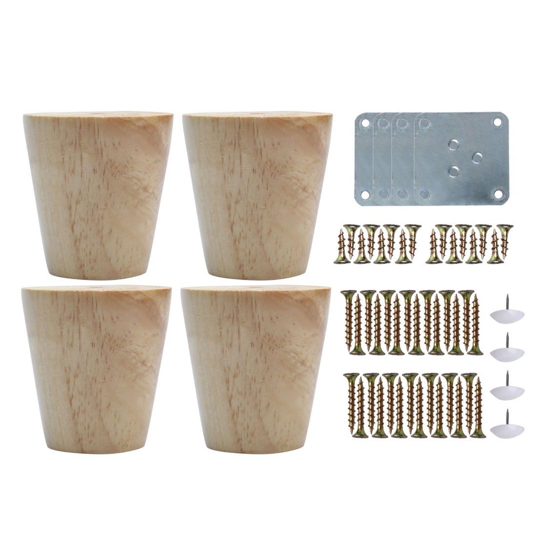 Details about   Round Solid Wood Furniture Leg Cabinet Feet Adjuster Replacement Set of 4 