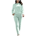 thumbnail image 3 of Thermal Underwear Top Comfortable Women Casual Round Neck Long Sleeved Shirt Thickened Warm Suit for Autumn and Winter Slim Fit, 3 of 9