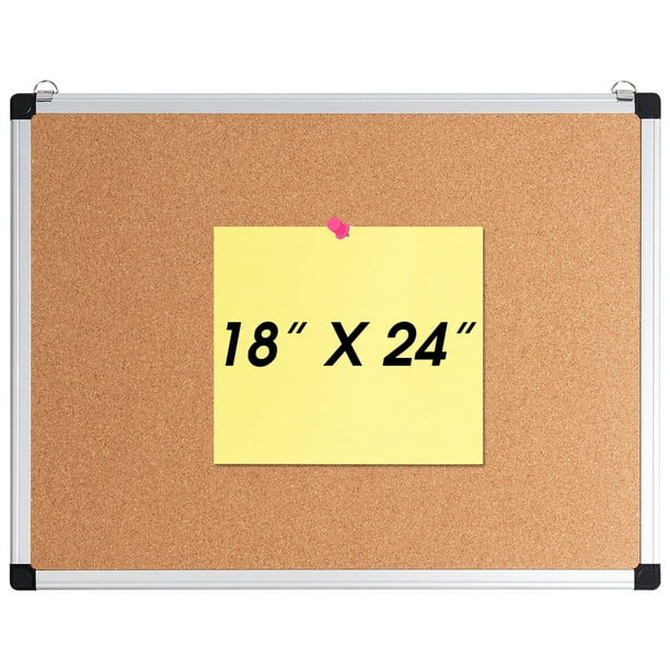 Costway 24'' x 36''44'' x 32''24'' x 18'' Cork Bulletin Board Wall