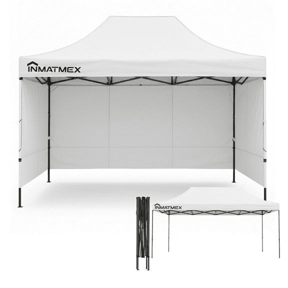 Carpa 3x4.5 Plegable Blanco Inmatmex Toldo Reforzado