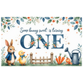 thumbnail image 2 of Floral Design Banner Cute Rabbit Garden Theme for Kids Party First Birthday Celebration, 2 of 7