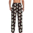 thumbnail image 3 of Uemuo colorful Skull dog flower Pattern Men's Wide Leg Palazzo Lounge Pants with Pockets Light Weight Loose Comfy Casual Pajama Pants-XX-Large, 3 of 9