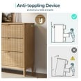 thumbnail image 6 of Linsy Home Fluted Dressers for Bedroom, Wide Chest of 6 Drawers, Oak, 6 of 10