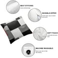 thumbnail image 4 of Grey Geometric Throw Pillow Cover Black Gray White Painting Abstract Checkered Design Decorative Pillow Case Modern Home Decor Standard Square Cushion Pillowcase, 4 of 5