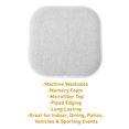 thumbnail image 6 of Alexis Memory Foam No Slip Back 16 x 16 Chair Pad Cushion 4 Pack - Gray-White, 6 of 7