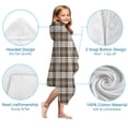 thumbnail image 7 of Brown and White Checkerboard Checkered Pattern Hooded Bath Towel，50"x30" for Ages 3 To 12 Kids, Quick Dry Lightweight Soft Microfiber Hood Beach Towel Cover Up for Kids, 7 of 7