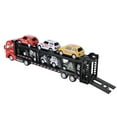 thumbnail image 3 of <p>Carrier Truck Toy, Exquisite Craftsmanship Auto Transporter Trailer With 6 Models For Kids For Entertainment</p>, 3 of 7