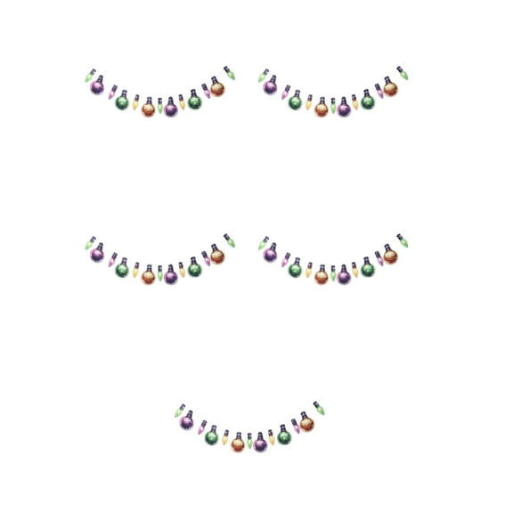 WORGEOUS 5 Sets  Colorful Light Bulb Paper Banner Birthday Bulb Shaped Garlands Christmas Bulb Banners for Wedding Birthday Baby Shower Celebrations Party Favors