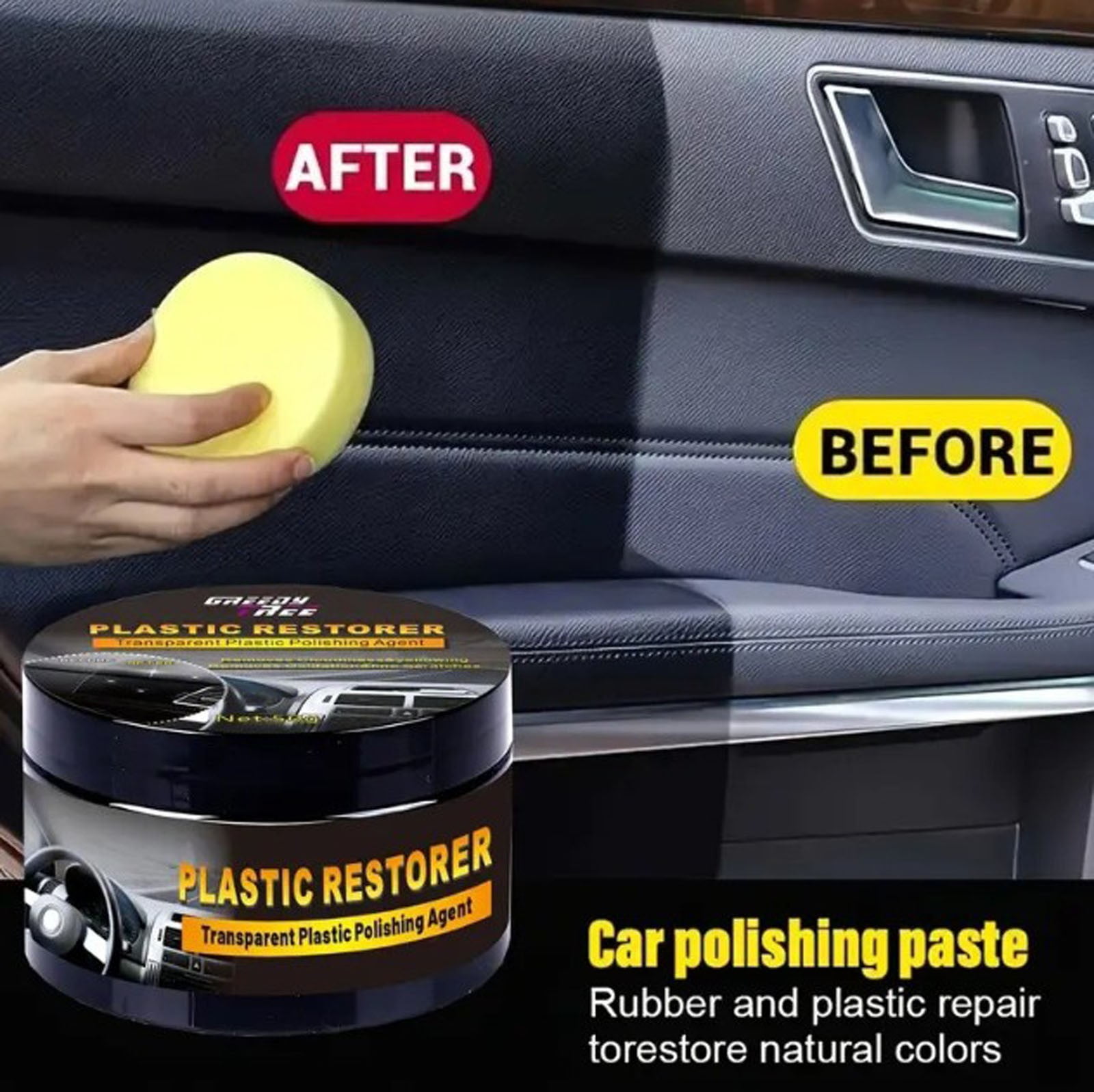 Yunuuuoa 5 Packs Car Interior Cleaner and Conditioner Wax, Dashboard and Leather Seat Restorer, Plastic Vinyl Protectant, Auto Detailing Supplies for Car Interior Maintenance and Care