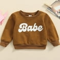 thumbnail image 2 of EIMELI Chandail à Manches Longues pour Bébé Garçons Filles Imprimé Lettres Automne Hiver, 2 of 6