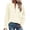 Beige, variant on CFLVAEK Sweatshirts for Women Casual Half Zip Crewneck Sweatshirt Trendy Loose Long Sleeve Pullover Tops Navy XL