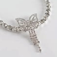 thumbnail image 5 of K-KED Women Sexy Ankle Rhinestone Chain Sparkling Crystal Butterfly Ankle Chain-Silver, 5 of 6