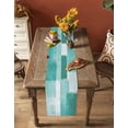thumbnail image 4 of Table Runners 72 Inches Long Dress Scarves, Green Geometric Farmhouse Kitchen/Dining Table Runner, Coffee Tablerunners, Watercolor Ombre Modern Abstract Art 13x72 Inch, 4 of 7