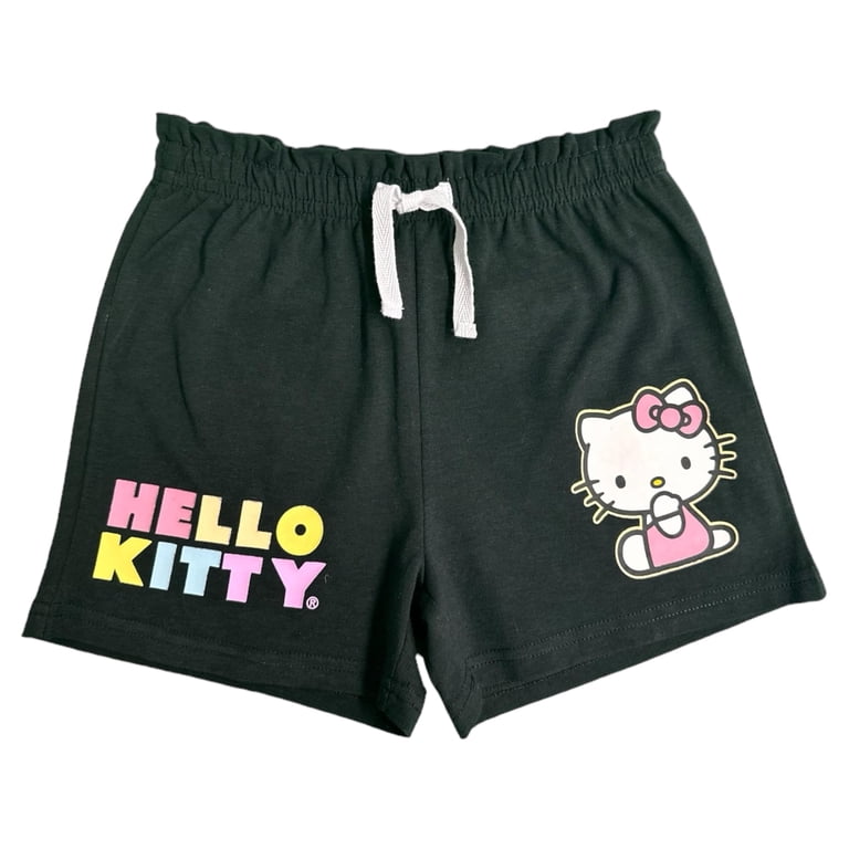 Hello Kitty Girls 2-Piece Fashion Tee Shirt and Active Short Set