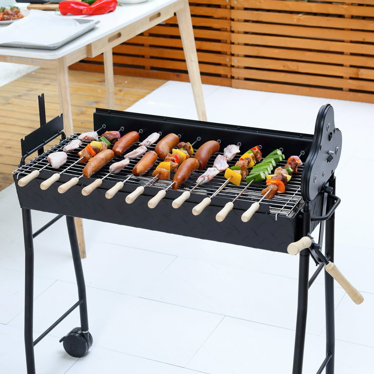 Adjustable Height BBQ grill outdoor Portable charcoal BBQ Grill