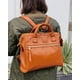 thumbnail image 2 of Bolso de hombro, bolso cruzado, mochila de cuero de PU, para hombres y mujeres, estilo retro, con boca dorada, bolso antiguo medio, 2 of 6