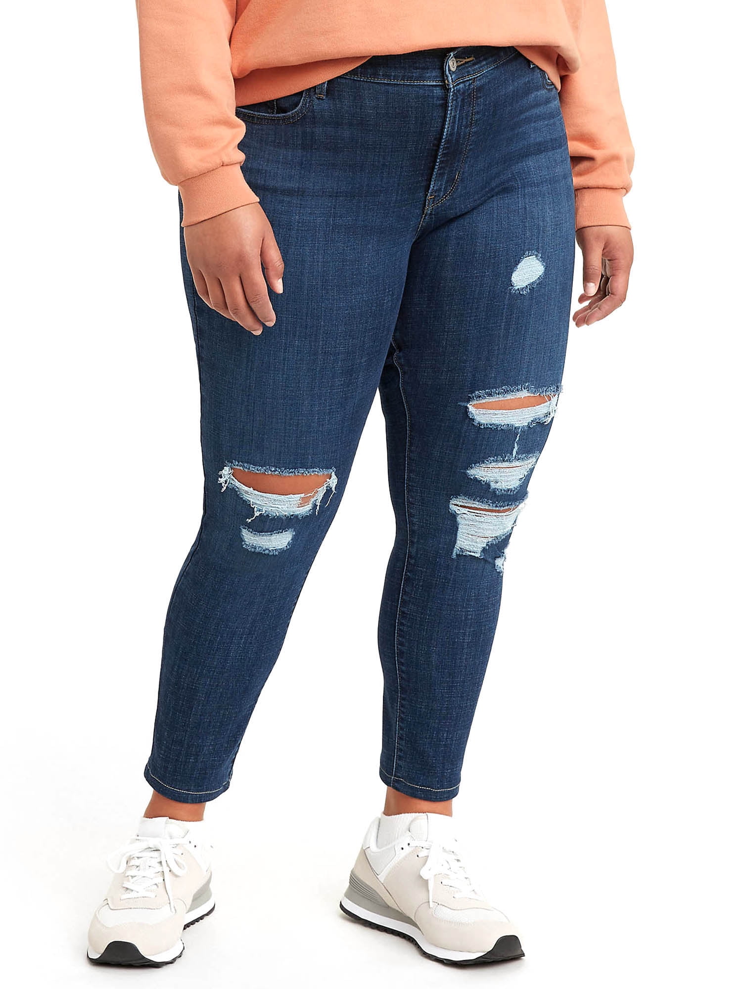levi's 711 ripped skinny jeans