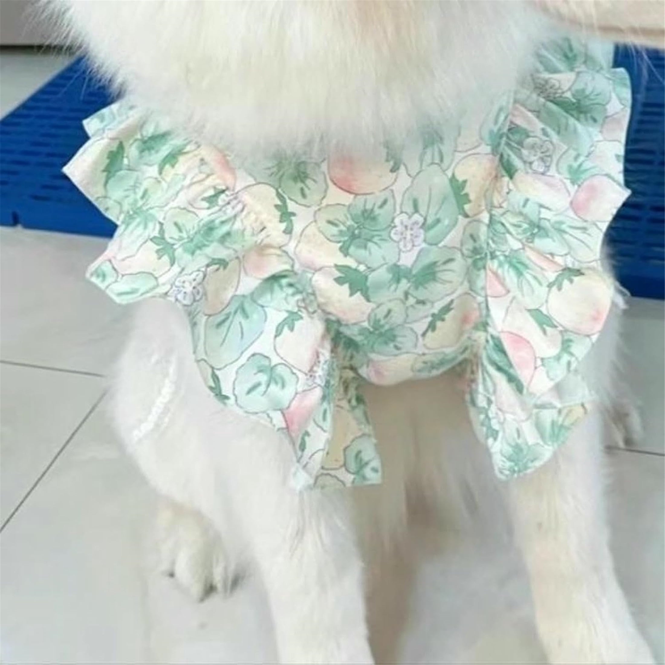 HQREA Dog Dresses for Medium Dogs Girl Floral Summer Clothes Valentine Holiday Outfits for Labrador Golden Retriever