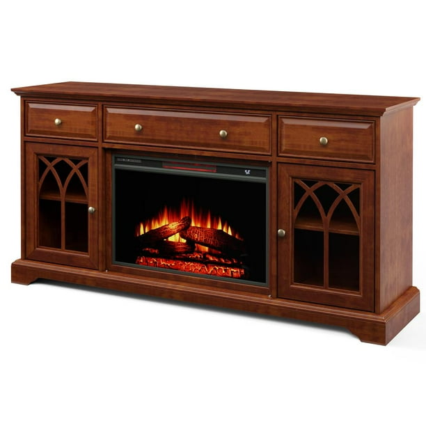 EZStyle 60'' Gothic Arch TV Stand With Electric Fireplace Walmart
