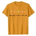 thumbnail image 5 of Public Womens Short Sleeve Graphic Tees Causal Bad Day to Be a Hot Dog Letter Printed Sleeve T-Shirts Summer Crew Neck Loose Fit Tops Shirts Yellow XL, 5 of 5