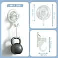 thumbnail image 4 of Suction Cup Hooks Heavy Duty - 2 Pack Waterproof Reusable Shower Hooks - Removable for Window, Glass Door, Hangers, Kitchen Tiles, Bathroom Shower Wall, 4 of 5