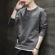 thumbnail image 3 of Camiseta para hombre, ropa para hombre empalmada, sudadera holgada, top gráfico de poliéster negro, tendencias de moda vintage Harajuku de los años 90 2024 F, 3 of 5
