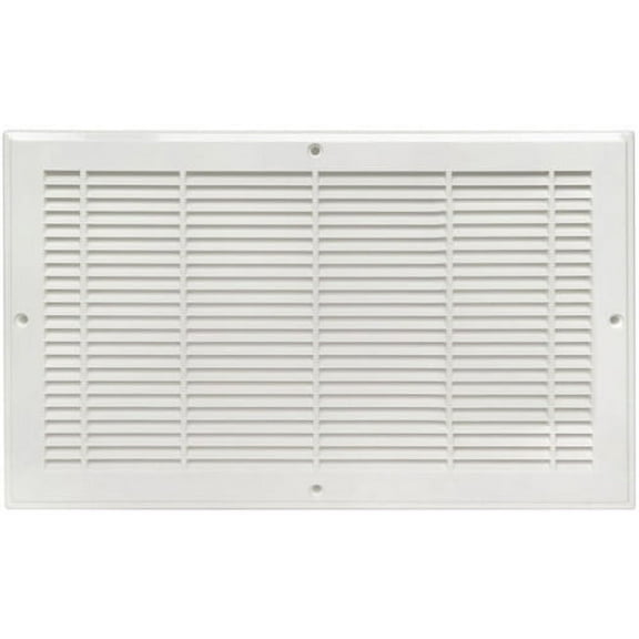 10in x 8in Imperial White Steel Rectangular Baseboard Return Grille - Overall 11 1/4in x 9 1/4in