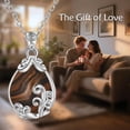 thumbnail image 3 of Sterling Silver Gemstone Teardrop Pendant Necklace Crystal Jewelry for Women, 3 of 10