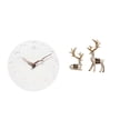 thumbnail image 1 of Reloj De Pared Silencioso Con Estatua De Reno, Ideal Para El Hogar, La Cocina, La Oficina, El Estudio, La Sala De Estar, Y Figuras De Ciervo Fáciles De Leer., 1 of 8