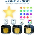 thumbnail image 3 of Novelty Lights 16 Inch RGB Star Rechargeable Night Light, Waterproof Mood Lighting with Remote Control, Color-Changing Glow Star for Indoor/Outdoor Use, 3 of 10
