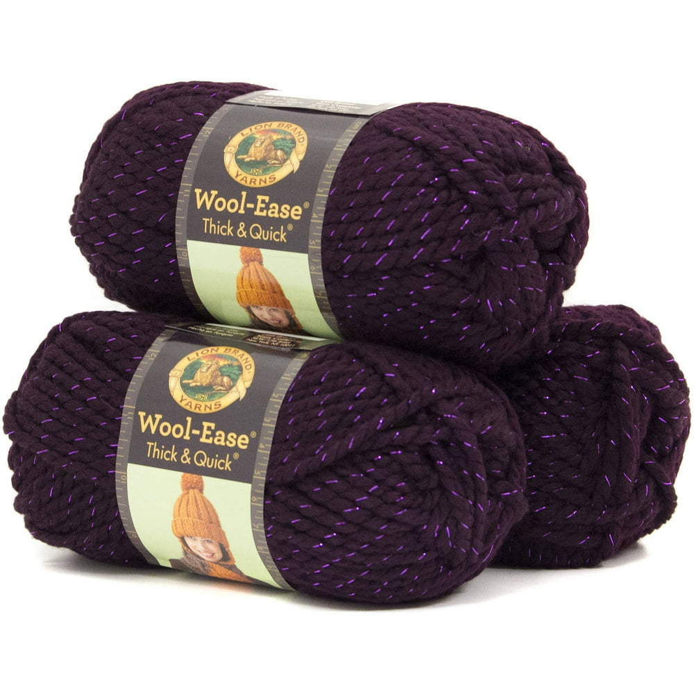 Lion Brand Yarn WoolEase Thick and Quick Galaxy Classic Super Bulky