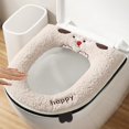 thumbnail image 4 of Thickened Toilet Seat Cushion, Sitting Toilet Cover, Warm Version, Washable, Lint Material, Zippered Style, Easy To Clean, Comfortable Cushioning, Reusable, For Household, Winter Use, 4 of 6