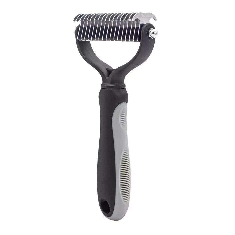 2-Side Pet Grooming Brush Dog Cat Deshedding Dematting Tool Undercoat Rake Comb Cat Brush