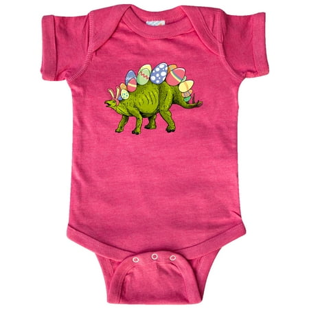 

Inktastic Easter Bunny Stegosaurus with Eggs and Pink Ears Gift Baby Boy or Baby Girl Bodysuit