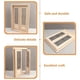 thumbnail image 3 of Mini House Door Decoration Wooden Double Doors Mini House Decor Light Yellow for 1Pack, 3 of 3