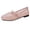 Pink, variant on Rokment Bridal Lace Mesh Embroidered Ballet Flat Womens Elegant Casual Bowknot Mary Jane Comfortable Walking Low Heel Ballerina Dress Shoes Gold Size 6