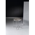 thumbnail image 4 of Pasargad Home Luxe Glass & Steel Side Table, Multicolor, 4 of 4