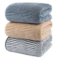 thumbnail image 1 of 3Packs Toallas de Baño Ultra Suaves Juego de Toallas Secado Rápido Altamente Absorbentes para Baño, Playa, Piscina, Gimnasio, SPA(Gris Oscuro+Curry+Azul Oscuro), 1 of 8