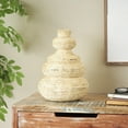 thumbnail image 2 of DecMode 14" Handmade Wrapped Beige Seagrass Vase with Abstract Bubble Shape, 2 of 9